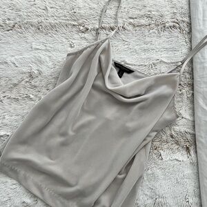 Banana Republic Petite Cowl-Neck Gray Women's Camisole